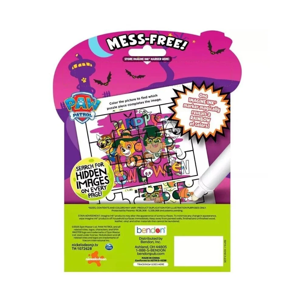 PAW Patrol Halloween Imagine Ink Book Mess Free Activity Book Travel